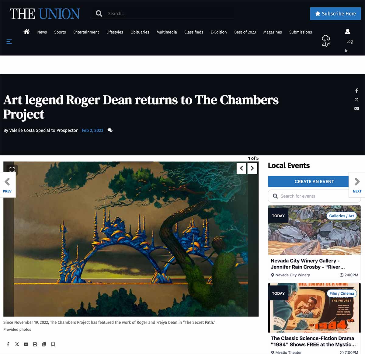 Art legend Roger Dean returns to The Chambers Project